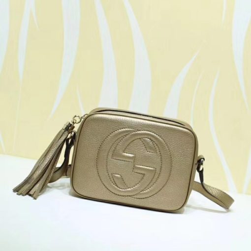 GUCCI 'Soho' Small Leather Disco Bag. Original Bag including gift box, care book, dust bag, authenticity card. Its name may inspire nights out, but its compact size and go-to ease make this bag an everyday essential. | CRIS&COCO Authentic Quality bags and Accessories