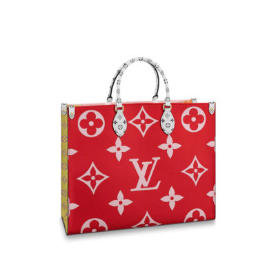 LOUIS VUITTON Onthego Monogram Tote Bag. Original Quality Bag. LOUIS VUITTON Sales Box and Dust Bag. Booklet, Authenticity Card, Payment Slip. The aptly named Onthego tote bag goes shopping, to work or off for the weekend. With its ample capacity and oversized Monogram motif (contrasted with Mini Monogram trim), this modern carryall makes a punchy fashion statement. Articulated Toron handles, and two shoulder straps ensure a comfortable carry, all day long. | CRIS&COCO | High quality designer bag and authentic luxury Accessories