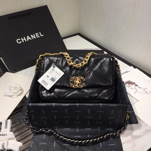 CHANEL '19' Flap Bag. High-end quality bag including gift box, literature, dust bag, authenticity card. Chanel's newest bag was designed along with Virginie Viard, and it made its debut on the runway of Paris Fashion Week earlier this year. The bag, called the Chanel 19 Bag, is aptly named after its birth year, and it is said to be inspired by the classic 2.55 bag. | CRIS&COCO Authentic Quality Designer Bags and Luxury Accessories