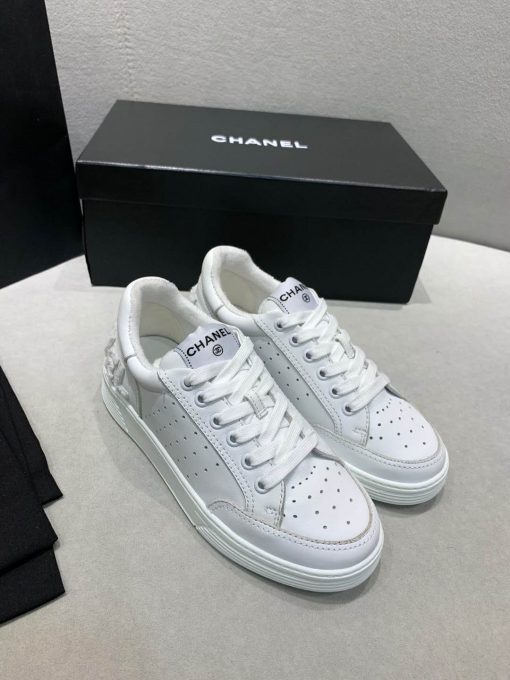 CHANEL Trainers in calfskin with Sequins. Original Quality Sneakers with gift box, booklet, and authenticity card. | Cris and Coco Authentic Quality Designer Bags and Luxury Accessories