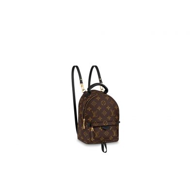 LOUIS VUITTON Palm Springs Mini Back Pack. Original Quality Bag including gift box, literature, dust bag, authenticity card. The Palm Springs Mini gives a fresh twist to the backpack, transforming a utilitarian staple into an on-point city bag. An essential accessory for sporty urban nomads, this charming model is crafted from Monogram canvas with soft leather trim and gold-tone hardware. The quilted, foam-backed straps can be positioned in multiple ways, for shoulder or cross-body wear. | Cris and Coco Authentic Quality Designer Bags and Luxury Accessories