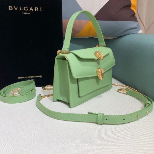 ALEXANDER WANG x BVLGARI Belt Bag. Original Quality Bag including gift box, care book, dust bag, authenticity card. The belt bag is a dream to style, as it features two detachable straps and a detachable handle and can be worn on the waist, as a crossbody bag, as a clutch or over the shoulder. BVLGARI and ALEXANDER WANG have reprised Serpenti Through The Eyes of ALEXANDER WANG for 2020, with the exciting addition of two brand new bags. While the two in-demand fashion houses may not reveal themselves to be the most obvious collaborators at a superficial glance, they have nonetheless merged to produce their latest capsule collection infusing allure with innovation. | Cris and Coco Authentic Quality designer bags and luxury accessories.