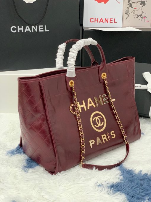 CHANEL Large Shiny Calfskin Tote Bag. Original Quality Bag, care book, dust bag, authenticity card.| Cris and Coco Authentic Quality Designer Bags and Accessories