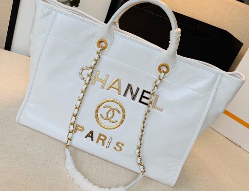 CHANEL Large Shiny Calfskin Tote Bag. Original Quality Bag, care book, dust bag, authenticity card.| Cris and Coco Authentic Quality Designer Bags and Accessories