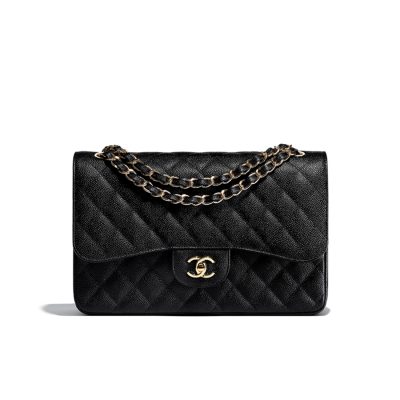 CHANEL Classic Flap Jumbo Bag. Original Quality Bag including gift box, care book, dust bag, authenticity card. Chanel Classic Mademoiselle Chain Lambskin Flap Bag. This quintessential Chanel must-have is marked with the iconic CC buckle and adorned with the stunning all gold-plated Mademoiselle Chain straps. This is the classic you love with a twist. Wear it as a clutch, on the shoulder or even cross-body for hands-free convenience. | CRIS&COCO Authentic Quality Designer Bags and Luxury Accessories