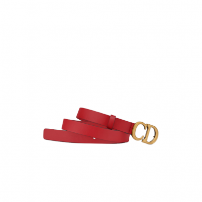 DIOR Saddle Belt. 'CD' buckle & a slim silhouette