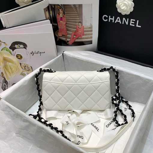 CHANEL Lacquered Logo Small Flap Bag