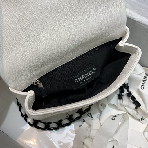 CHANEL Lacquered Logo Small Flap Bag