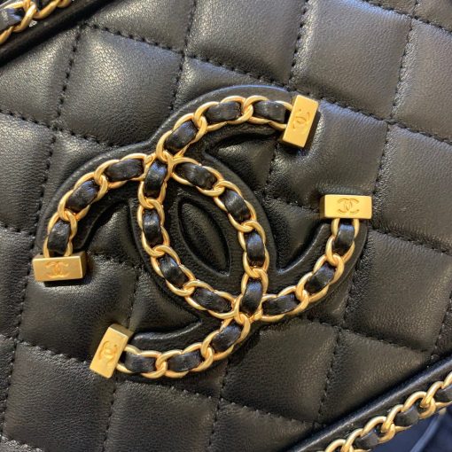 CHANEL Chain Around CC Filigree Vanity Bag.