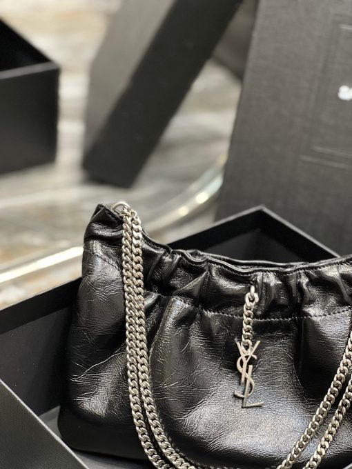 SAINT LAURENT Mini Leather Shoulder Bag.