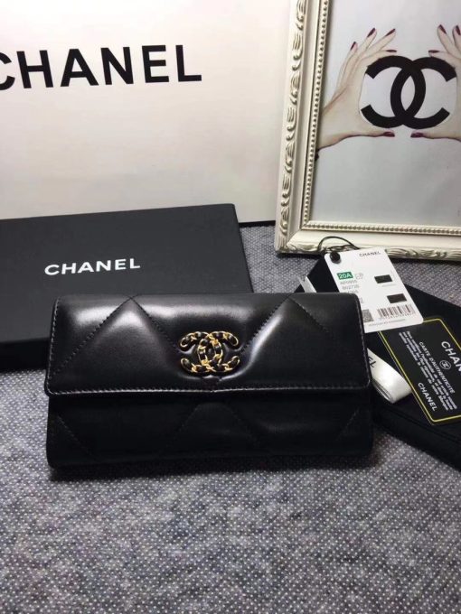 CHANEL 19 Long Flap Wallet.