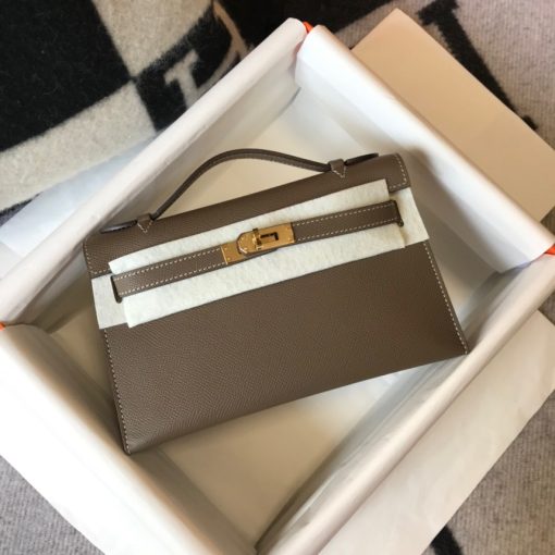 HERMÈS Mini Kelly Pochette In Epsom Leather.