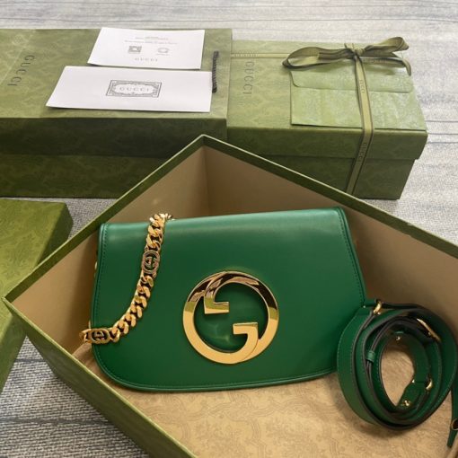 GUCCI Blondie Shoulder Bag. Original Quality Bag including gift box, care book, dust bag, authenticity card. Coming from the House's archives, a round shaped version of the Interlocking G logo is reintroduced for Gucci Love Parade. Crafted in leather, this shoulder bag is completed by a delicate chain strap, infusing this accessory with a refined feel. | CRIS&COCO Authentic Quality Designer Bag and Luxury Accessories