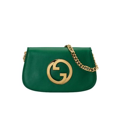 GUCCI Blondie Shoulder Bag. Original Quality Bag including gift box, care book, dust bag, authenticity card. Coming from the House's archives, a round shaped version of the Interlocking G logo is reintroduced for Gucci Love Parade. Crafted in leather, this shoulder bag is completed by a delicate chain strap, infusing this accessory with a refined feel. | CRIS&COCO Authentic Quality Designer Bag and Luxury Accessories