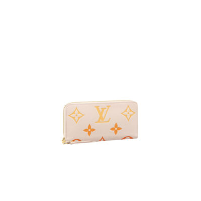 LOUIS VUITTON Zippy Wallet – Where Luxury Meets Functionality. Presenting the exquisite Zippy wallet, a coveted piece from the LV Gradient collection for this season. Meticulously fashioned using grained, embossed Monogram Empreinte leather, it showcases a gracefully transitioning spectrum of summery hues. This iconic wallet is distinguished by its sleek, slender profile, dependable zip closure, and ingeniously designed interior replete with an array of card slots, pockets, and compartments, ensuring both style and functionality in one harmonious package. | CRIS&COCO Authentic Quality Designer Bags and Luxury Accessories