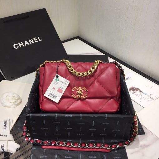 CHANEL '19' Flap Bag. High-end quality bag including gift box, literature, dust bag, authenticity card. Chanel's newest bag was designed along with Virginie Viard, and it made its debut on the runway of Paris Fashion Week earlier this year. The bag, called the Chanel 19 Bag, is aptly named after its birth year, and it is said to be inspired by the classic 2.55 bag.