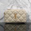 SAINT LAURENT Becky Double-Zip Pouch in Quilted Leather.