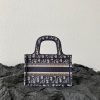 DIOR Mini Book Tote. Original Quality Bag including gift box, care book, dust bag, authenticity card. The Dior Book Tote, as imagined by Maria Grazia Chiuri, has become an essential item of the Dior aesthetic. The silhouette is fully embroidered. A prime example of Dior savoir-faire, the miniature bag may be carried by hand and can be paired with other Dior Oblique creations.