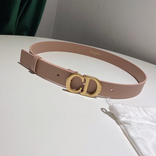 DIOR Saddle Belt. 'CD' buckle & a slim silhouette