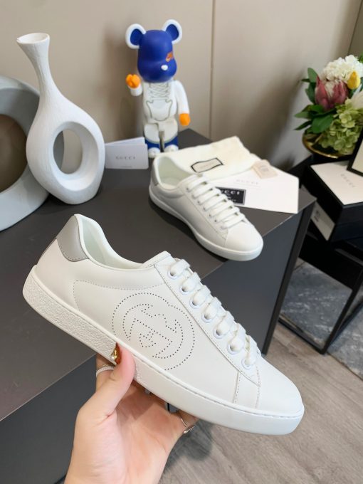 GUCCI Sneaker. Original Quality Sneaker including gift box, care book, dust bag, authenticity card. The classic low-top sneaker in leather with Web detail. These are so great that they would soon become a part of your every day wardrobe.