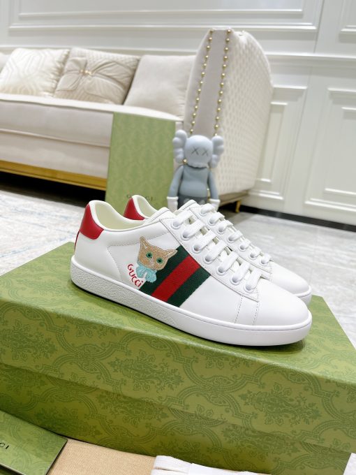 GUCCI Sneaker. Original Quality Sneaker including gift box, care book, dust bag, authenticity card. The classic low-top sneaker in leather with Web detail. These are so great that they would soon become a part of your every day wardrobe.