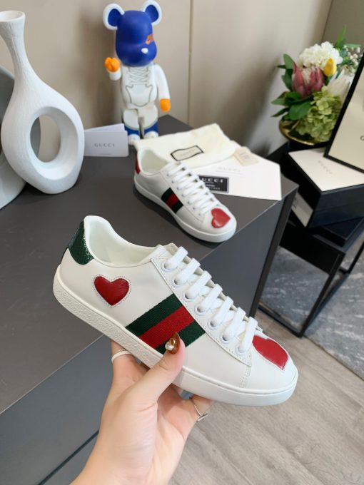 GUCCI Sneaker. Original Quality Sneaker including gift box, care book, dust bag, authenticity card. The classic low-top sneaker in leather with Web detail. These are so great that they would soon become a part of your every day wardrobe.