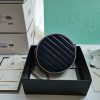 GUCCI GG Marmont Mini Leather Round Shoulder Bag. This Gucci GG Marmont mini round shoulder bag certainly seems to fit the bill! Mini bags are hot this season and we could be more supportive of this trend. This bag from Gucci is only for essentials, the phone will be on your hands, the credit card in your pocket and your lipstick have a 24-hour duration. Crafted from plain/quilted leather, this fun-size accessory has a chain and leather shoulder strap and is adorned with the signature metal GG logo. All the best things come in small packages. Featuring a top zip fastening and gold-tone/silver-tone hardware.
