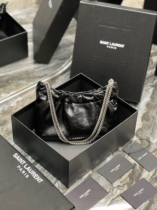 SAINT LAURENT Mini Leather Shoulder Bag.