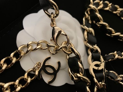 CHANEL Long Necklace. This CHANEL Long Necklace- Gold, Black & Pearly White is part of the Spring-Summer 2021 fashion collection. The artistry and craftsmanship of the House of CHANEL.