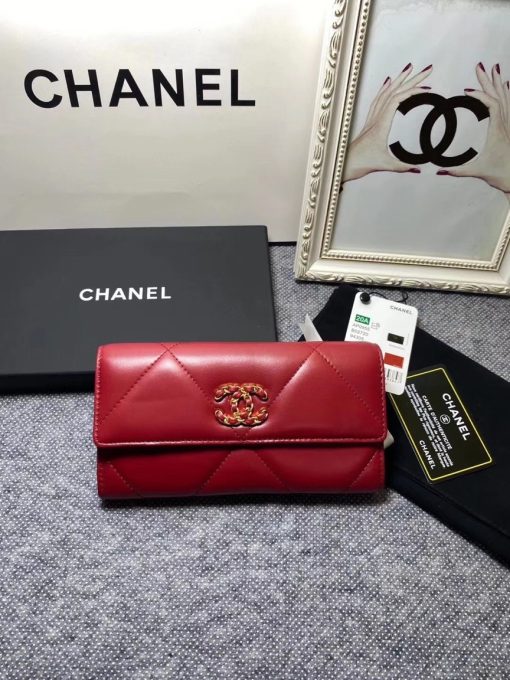 CHANEL 19 Long Flap Wallet.