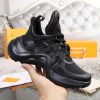 LOUIS VUITTON 'Archlight' Trainer. Original Quality Sneaker including gift box, care book, dust bag, authenticity card. This futuristic sneaker balances a springy wave-shaped outsole and an oversized tongue with a low cut around the ankle for a delicate, feminine touch.