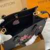 LOUIS VUITTON x Yayoi Kusama OnTheGo PM. High-End Quality Bag including gift box, care book, dust bag, authenticity card.  The LVxYK OnTheGo PM exuberates artwork with its high-precision marquetry featuring three flowers and a butterfly. Yayoi Kusama, the artist behind the Louis Vuitton x Yayoi Kusama collection, was raised surrounded by roses at her family’s plant nursery in Japan, and she has since created a number of masterpieces depicting them. Crafted within Monogram Empreinte cowhide, the bag is a stunning homage to art and Louis Vuitton’s exceptional craftsmanship.
