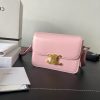 CELINE Teen Triomphe. High-End Quality Bag including gift box, care book, dust bag, authenticity card. In 2018, Hedi Slimane released the original Triomphe to much acclaim. Since then, the stylish purse has been spotted on the arms of celebrities and fashion insiders across the world. With its smooth leather exteriors and minimalistic hardware, the crossbody design reconciles fashion and function, featuring Celine's signature golden Triomphe logo fastener. It has attracted the attention of bag collectors and fashion historians alike for its sophisticated yet simple design. This classic piece has inspired a series of spinoffs, proving its timelessness and forever cementing the Triomphe as a fashion icon.