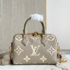 LOUIS VUITTON Speedy Bandoulière 20. Experience elegance and sophistication with this timeless designer handbag. This is an iconic and stylish designer handbag, perfect for any fashionable woman. The Speedy Bandoulière 20 has all the features that make Louis Vuitton such a sought-after luxury brand. This bag has a resilient material, deep pockets, a spacious interior, and an adjustable shoulder strap. The exterior is crafted from durable and elegant Monogram canvas, giving it a timeless style that will last for years. It also features a discreet Lozine trim, making it both striking and sophisticated. Inside, it is lined with matching textiles with a pocket for small items, ensuring all your essentials are secure and organized. The adjustable strap allows you to wear the bag on the shoulder or carry it as a top handle bag, making it perfect for either day or night. And with a zip closure, you can always rest assured that all your items are safely contained. The Speedy Bandoulière 20 is sure to add a touch of luxury to any look.