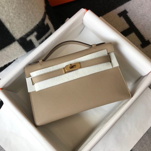 HERMÈS Mini Kelly Pochette In Epsom Leather.