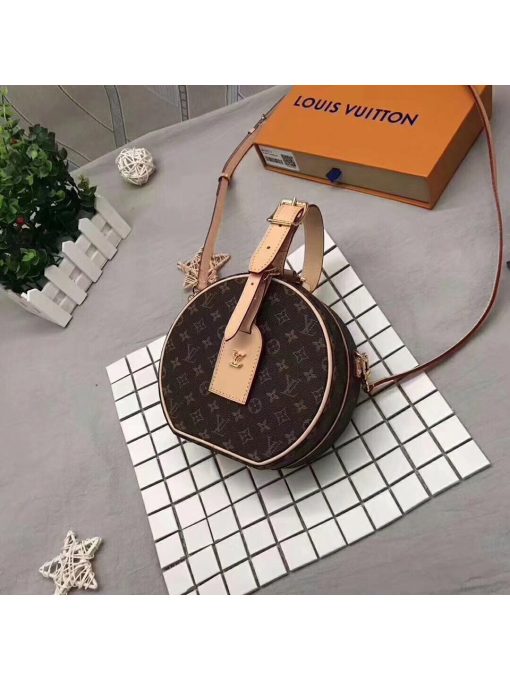 LOUIS VUITTON Monogram 'Boite Chapeau'. Original Quality Bag including gift box, care book, dust bag, authenticity card. Small yet practical, the iconic hatbox, LOUIS VUITTON Monogram Boite Chapeau is re-imagined as an adorable day-to-evening bag.