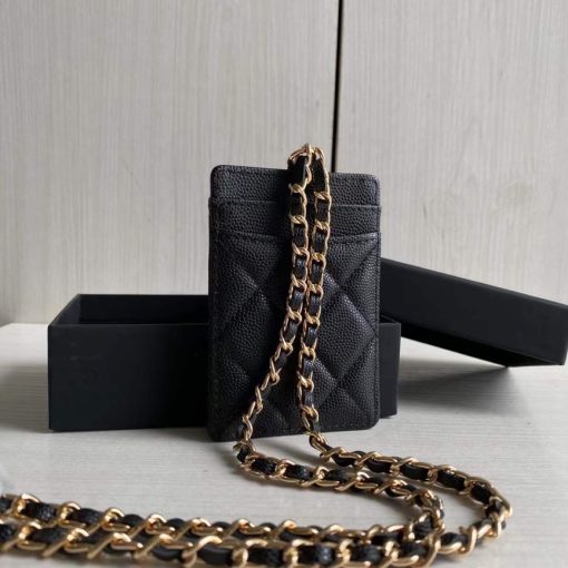 CHANEL Card Holder with Chain