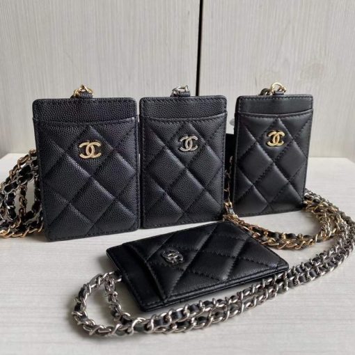 CHANEL Card Holder with Chain