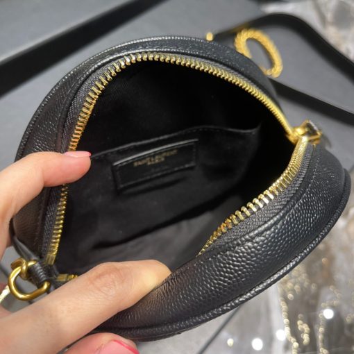 SAINT LAURENT Vinyle Round Camera Bag.