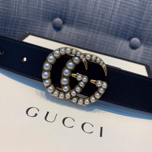 GUCCI Marmont Pearl GG Buckle Belt. Original Quality Belt including gift box, care book, dust bag, authenticity card.