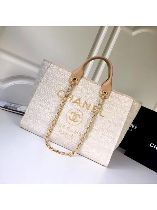 CHANEL Deauville Canvas Tote