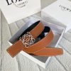 LOEWE Anagram Belt. Original Quality Belt including gift box, care book, dust bag, authenticity card. This belt is crafted in smooth calfskin with a LOEWE Anagram buckle. The label’s now-iconic Anagram – rendered in gleaming golden/silver/black tone metal – takes no lesser pride of place, though. Originally designed in 1970 in homage to the label’s founder and refreshed when Jw Anderson took over the reins, it’s an icon that points to the past and future at once. 
