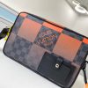 LOUIS VUITTON Alpha Messenger. Original Quality Bag including gift box, care book, dust bag, authenticity card. Compact and stylish, the Alpha Messenger is the modern way to keep personal items close at hand. This new version features a fresh take on Louis Vuitton’s iconic Damier Graphite pattern, a “Giant” variation in graduated shades of bold, colorful orange. And with its comfortable strap, it’s a breeze to carry.
