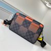 LOUIS VUITTON Alpha Messenger. Original Quality Bag including gift box, care book, dust bag, authenticity card. Compact and stylish, the Alpha Messenger is the modern way to keep personal items close at hand. This new version features a fresh take on Louis Vuitton’s iconic Damier Graphite pattern, a “Giant” variation in graduated shades of bold, colorful orange. And with its comfortable strap, it’s a breeze to carry.