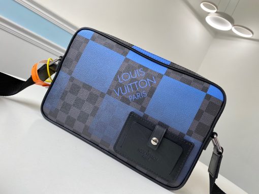 LOUIS VUITTON Alpha Messenger. Original Quality Bag including gift box, care book, dust bag, authenticity card. Compact and stylish, the Alpha Messenger is the modern way to keep personal items close at hand. This new version features a fresh take on Louis Vuitton’s iconic Damier Graphite pattern, a “Giant” variation in graduated shades of bold, colorful orange. And with its comfortable strap, it’s a breeze to carry.