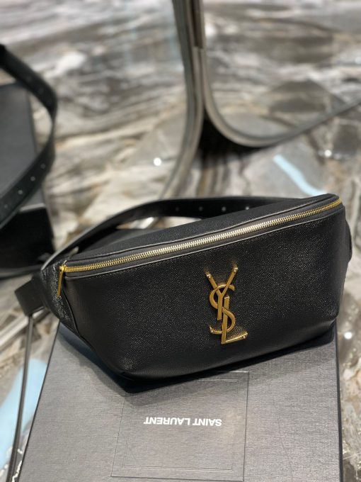 SAINT LAURENT Classic Monogram Belt Bag.