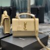 SAINT LAURENT Sunset Medium Chain Bag. Original Quality Bag including gift box, care book, dust bag, authenticity card. Perfect for the girl-on-the-go, the medium Sunset shoulder bag from Saint Laurent is a real all-rounder. Crafted from smooth leather, this monogrammed accessory can be slung across the body or slipped over the shoulder for your preferred styling. Cassandre bag with front flap with magnetic snap closure decorated with iconic YSL signature, featuring side gussets and leather-encased key ring.