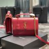 SAINT LAURENT Sunset Medium Chain Bag. Original Quality Bag including gift box, care book, dust bag, authenticity card. Perfect for the girl-on-the-go, the medium Sunset shoulder bag from Saint Laurent is a real all-rounder. Crafted from smooth leather, this monogrammed accessory can be slung across the body or slipped over the shoulder for your preferred styling. Cassandre bag with front flap with magnetic snap closure decorated with iconic YSL signature, featuring side gussets and leather-encased key ring.