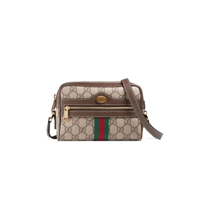 GUCCI Ophidia Small GG Supreme Camera Crossbody Bag. Original Quality Bag. Authentic Style. Authentic Packaging. Original Quality Dust Bag. Gucci camera crossbody bag in GG Supreme canvas, a material with low environmental impact. Leather trim with signature web accents. Adjustable shoulder strap, 65.0cm drop. Zip top closure. Exterior, front zip pocket. Interior, one zip pocket. One slip pocket. Founded in Florence in 1921, Gucci is one of the world's leading luxury fashion brands, with a renowned reputation for creativity, innovation and exceptional craftsmanship.