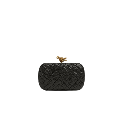 BOTTEGA VENETA Knot Clutch. Original Quality Bag including gift box, care book, dust bag, authenticity card. Bottega Veneta's intrecciato technique has rapidly become a signature style code of the Italian brand since its founding in 1966, amassing fans from across the globe. This leather clutch features a contemporary update in the form of a knot. Wear yours with vibrant outfits.